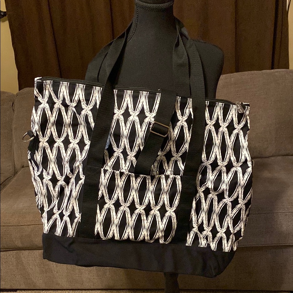 Chic Black and White Tote Bag